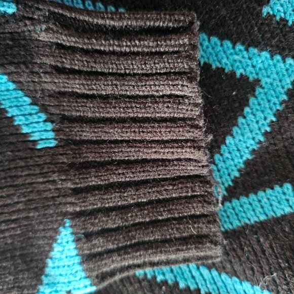 Vintage Eber Black and Blue Geometric 80s/90s Sweater Size Large - Picture 5 of 10